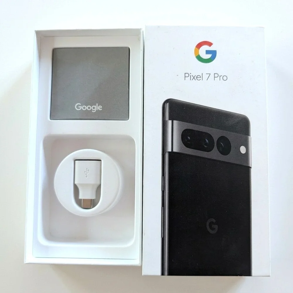 Google Pixel 7 Pro Verizon Phone, Crack on Case, Otterbox, 128MB, Working, READ